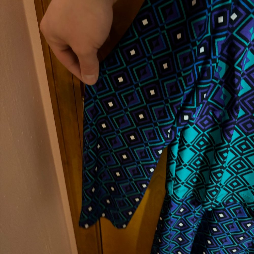 Ronnie Nichole Vibrant Diamond Green Purple Black Dress  Size‎ 14 - Picture 3 of 15